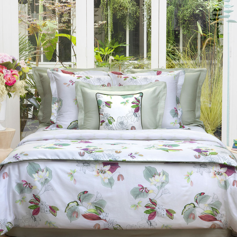 Yves Delorme Riviera 300 Thread Count Floral Supima Certified Cotton